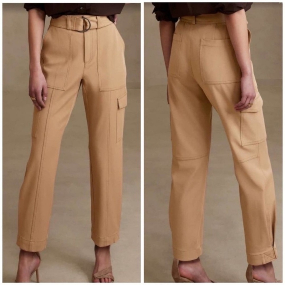 Banana Republic Petite Cargo Pants with Removable Belt – Size 4P